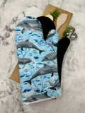 Oven Mitts. Animals. Dolphins.