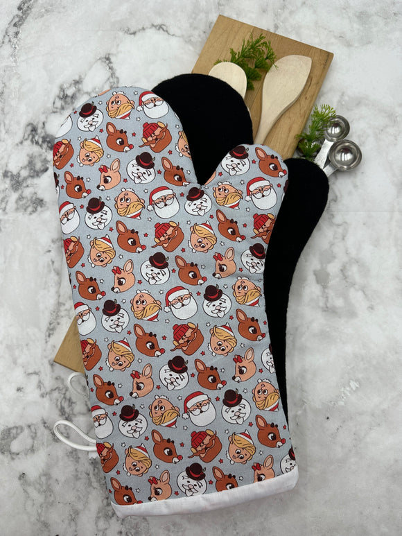 Oven Mitts. Christmas. Rudolph TV Show