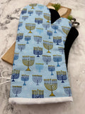 Oven Mitts. Seasonal. Menorah.