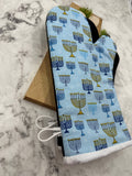 Oven Mitts. Seasonal. Menorah.