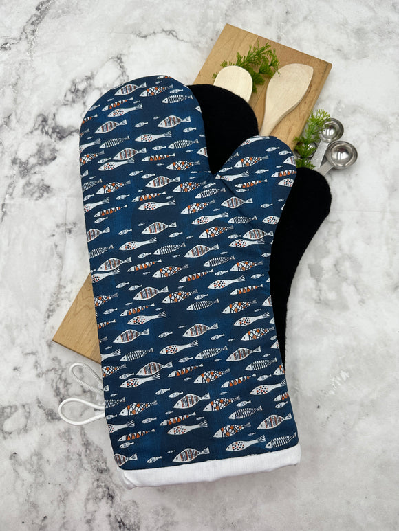 Oven Mitts. Animals. Fish.