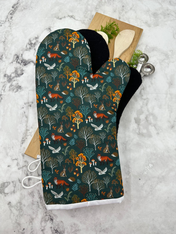 Oven Mitts. Animals. Forest Creatures.