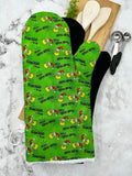 Oven Mitts. Christmas. Merry Grinchmas.