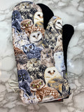 Oven mitts. Animals. Owls.