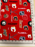 Sports Dog bandanas. Calgary Flames. Small, medium, large, fits ON the collar!