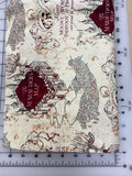 Pop Culture Dog bandanas. HP marauders map beige. Small, medium, large, fits ON the collar!