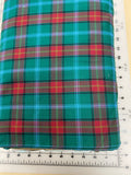 Plaid Dog bandanas. Green/red plaid. Small, medium, large, fits ON the collar!