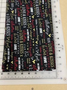 Valentines Dog bandanas. Xoxo I love you. Small, medium, large, fits ON the collar!