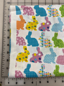 Easter Dog Bandana. Bunny rabbits. S/M/L, fits ON the collar!