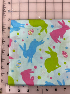 Easter Dog Bandana. Bunny and eggs. S/M/L, fits ON the collar!