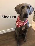 Plaid Dog bandanas. Green/red plaid. Small, medium, large, fits ON the collar!