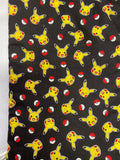 Oven mitts. Pop Culture. Pikachu on black
