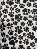 Oven mitts. Animals. Paw print on white