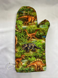 Oven mitts. Animals. Dinosaurs.
