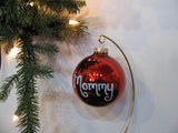 Large Red Personalized Ball 3inch Shatterproof Ornament