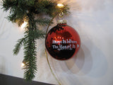 Large Red Personalized Ball 3inch Shatterproof Ornament