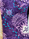 Pop Culture Dog bandanas. HP marauders map purple. Small, medium, large, fits ON the collar!