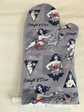 Oven mitts. Pop Culture. Wonder Woman!
