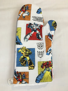 Oven mitts. Pop culture. Transformers!