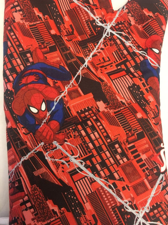 Oven mitts. Pop culture. Spiderman!